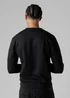 Firetrap Black Regular Fit Cotton Rich Crew Neck Sweatshirt With Chest Pocket - S Image 2