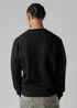 Firetrap Black Regular Fit Cotton Rich Crew Neck Sweatshirt With Sleeve Pocket - S Image 2