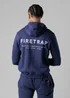 Firetrap Dark Blue Regular Fit Zip Through Fleece Hoody With Drawstrings - S Image 2