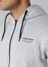 Firetrap Light Grey Regular Fit Zip Through Fleece Hoody With Drawstrings - S Image 5