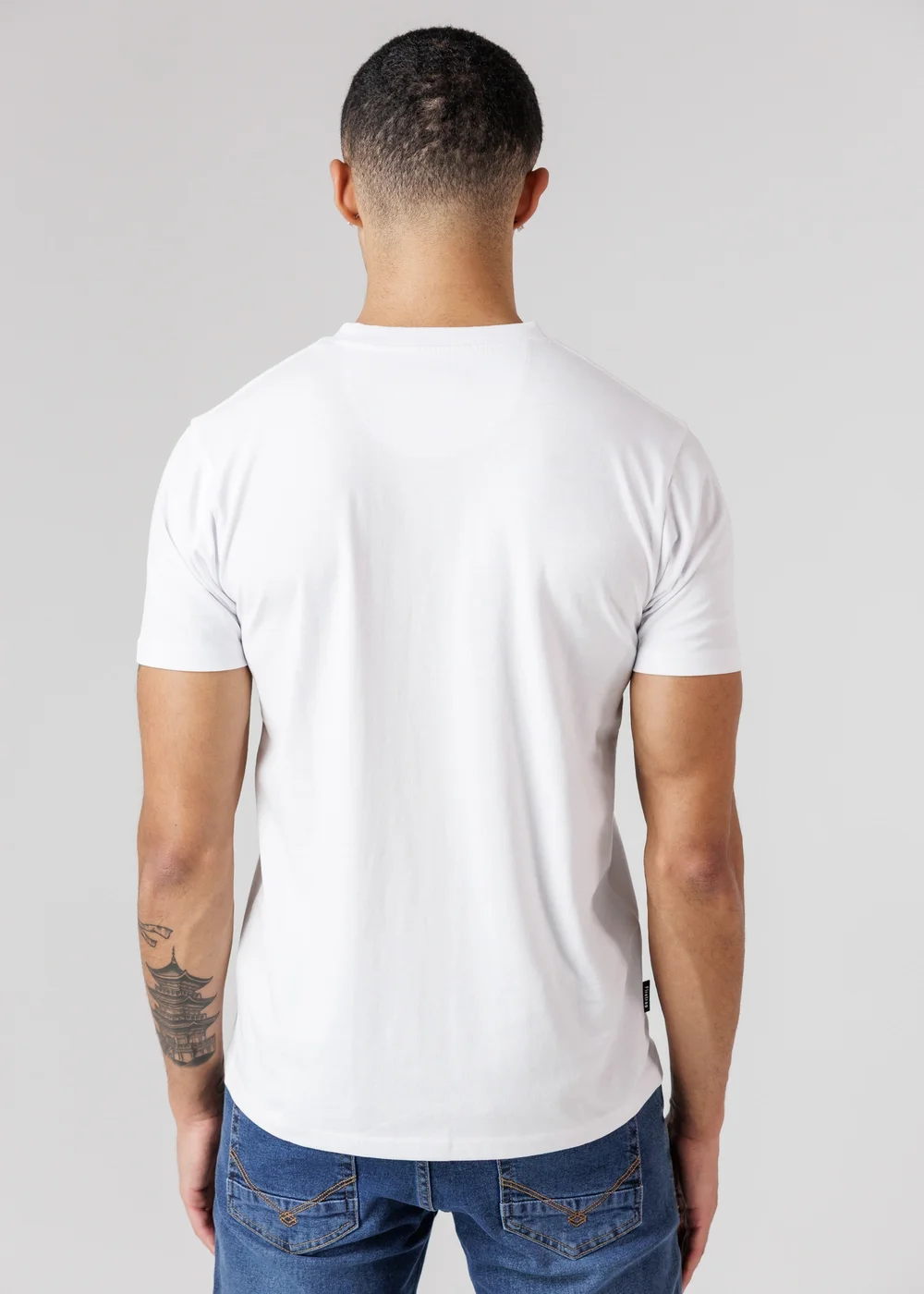 Firetrap White Regular Fit Cotton Graphic Crew T-Shirt - S Image 2