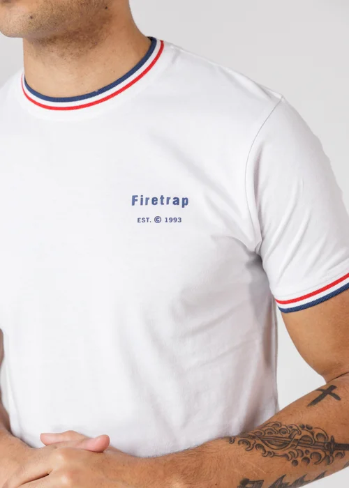Firetrap Multi 4 Pack Regular Fit Cotton Crew T-Shirts - 2XL Image 5