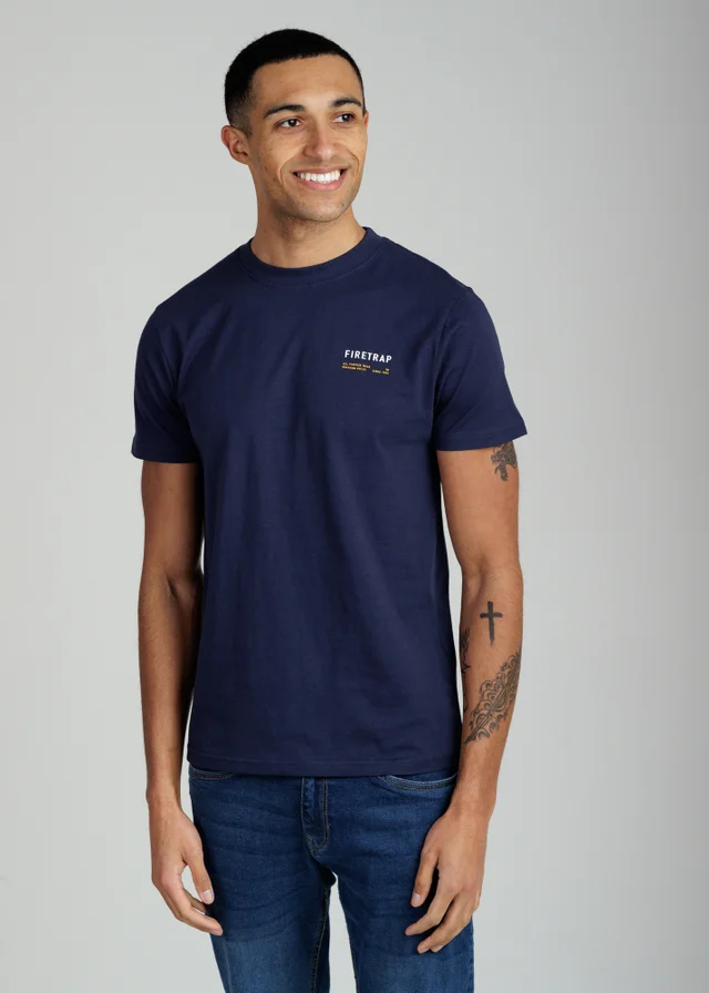 Firetrap Multi 3 Pack Regular Fit Cotton Crew T-Shirts