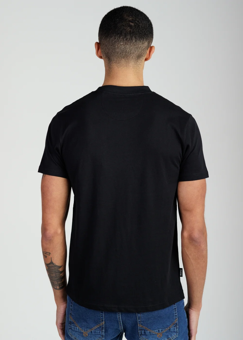 Firetrap Black 3 Pack Regular Fit Cotton Graphic Crew Neck T-Shirts - S Image 5