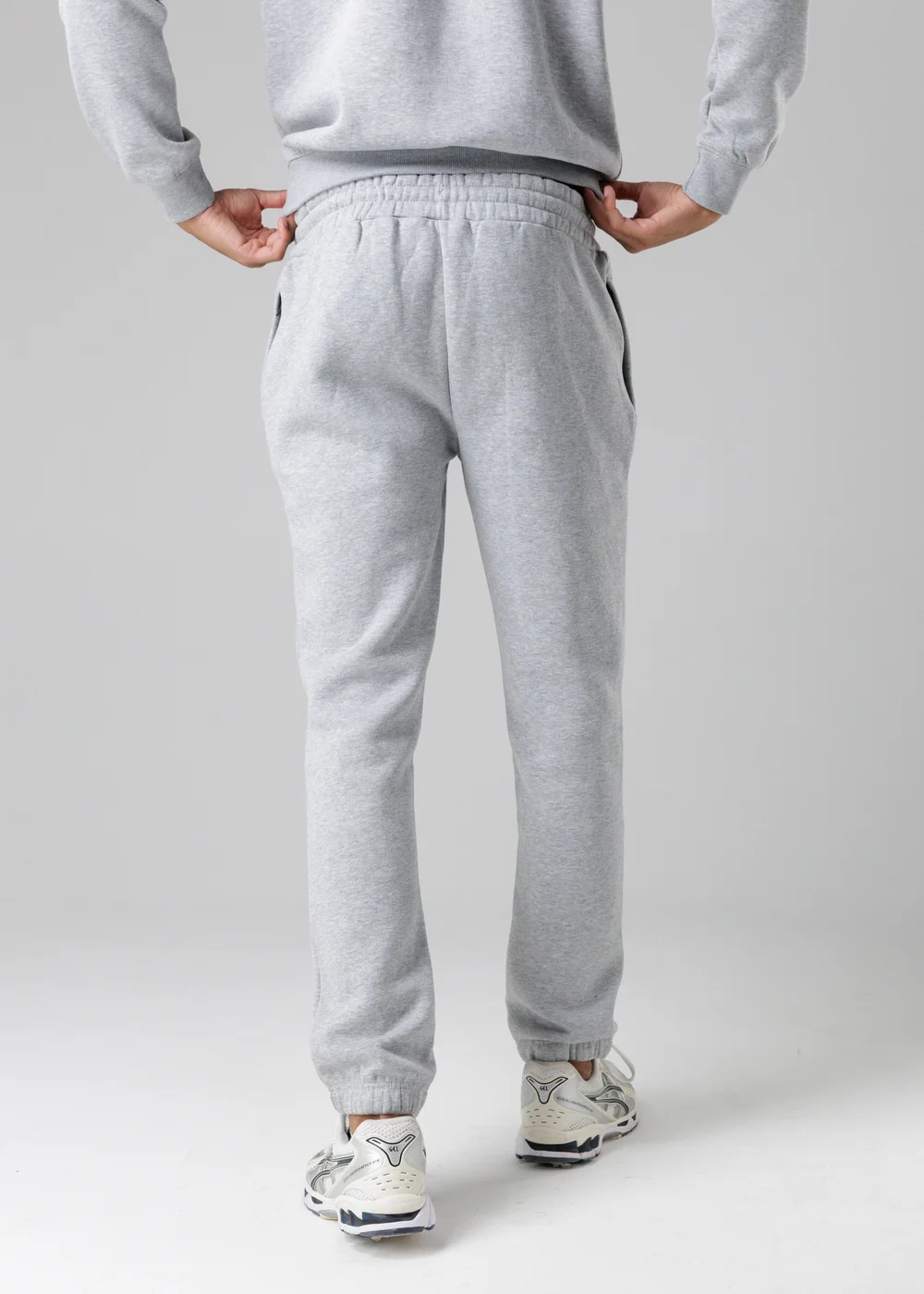 Firetrap Light Grey Cotton Rich Brushed Fleece Joggers With Zip Pockets - S Image 2