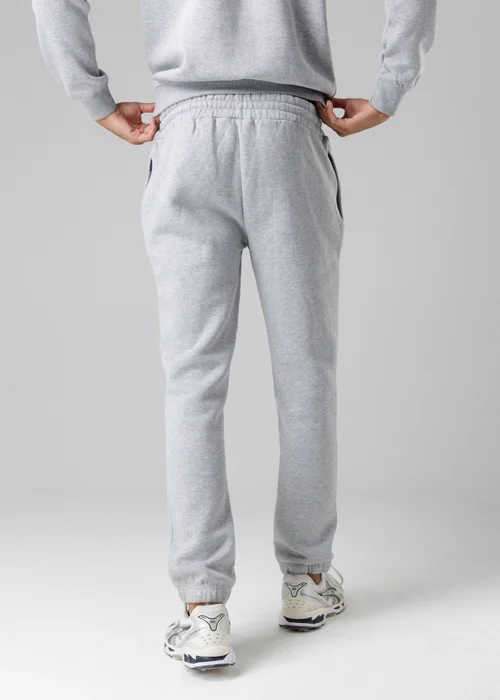 Firetrap Light Grey Cotton Rich Brushed Fleece Joggers With Zip Pockets - S Image 2