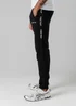 Firetrap Black Cotton Rich Brushed Fleece Joggers With Logo Strip Detail - S Image 4