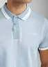 Firetrap Light Blue Regular Fit Cotton Rich Jacquard Polo - L Image 3