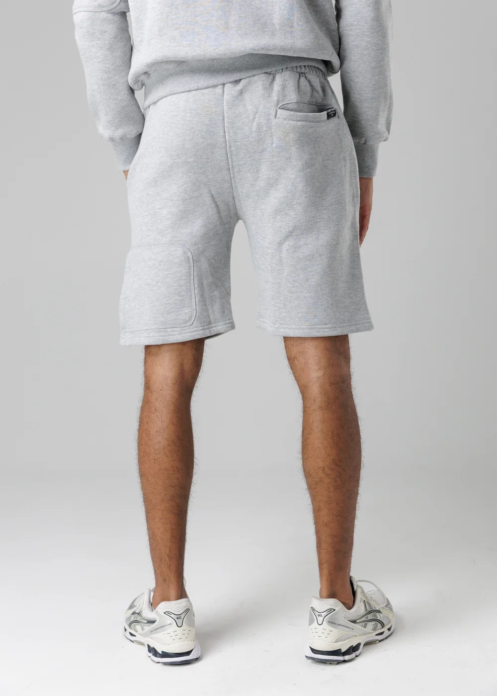 Firetrap Light Grey Regular Fit Cotton Blend Fleece Shorts With Drawstring Waist - XL Image 2