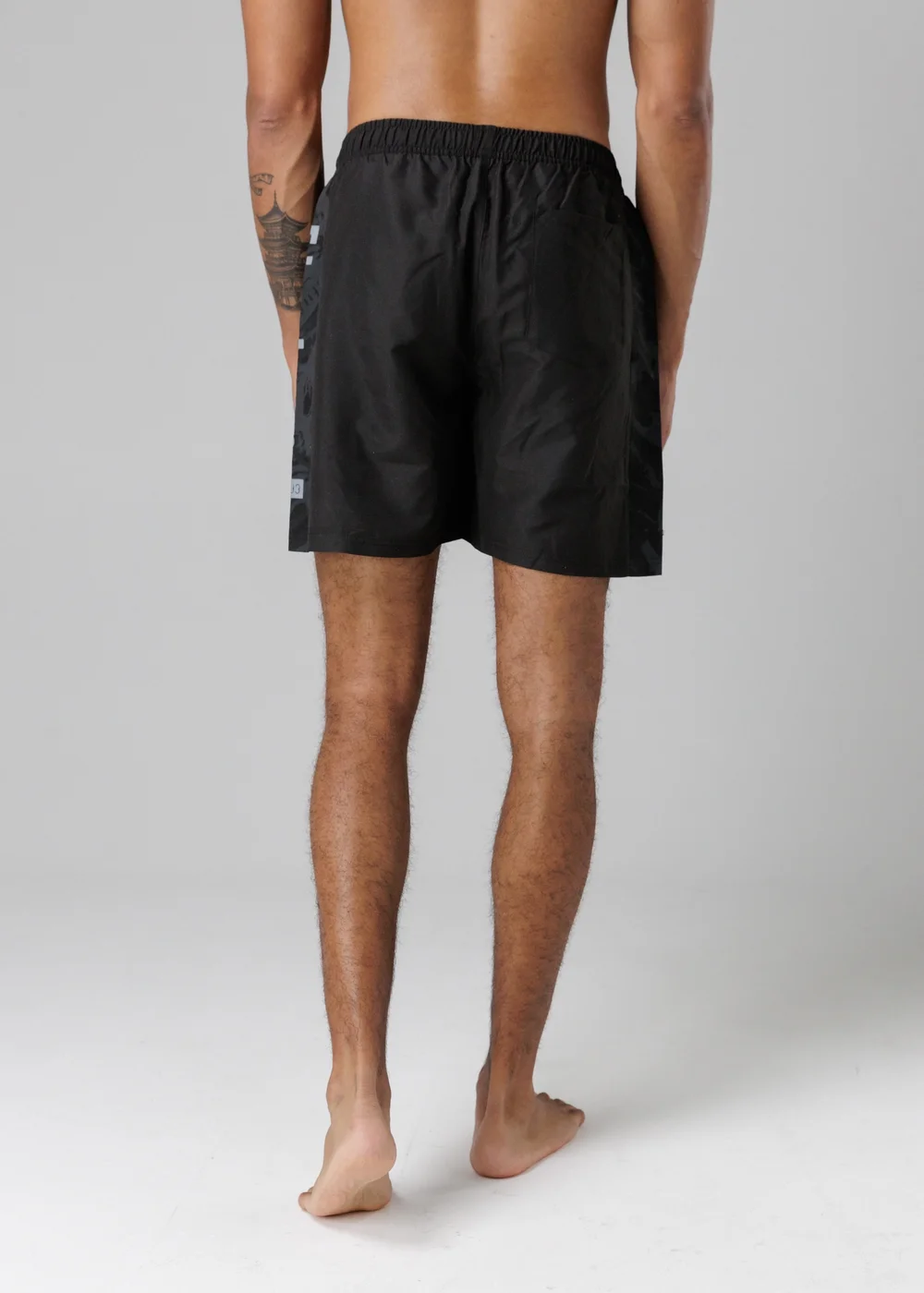 Firetrap Black Regular Fit Swim Shorts With Elasticated Drawstring Waist - S Image 2