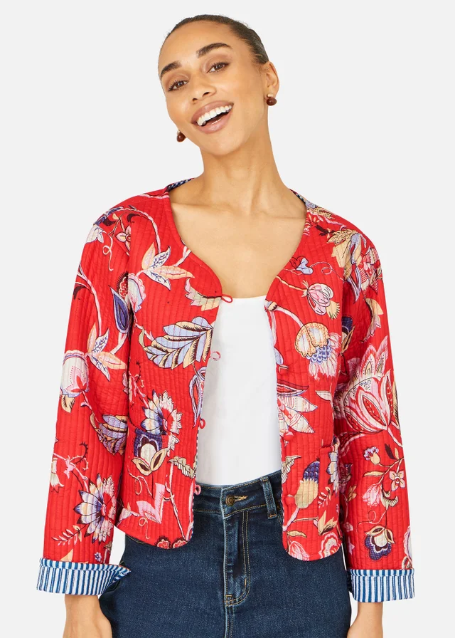 Yumi Indian Print Reversible Cotton Quilted