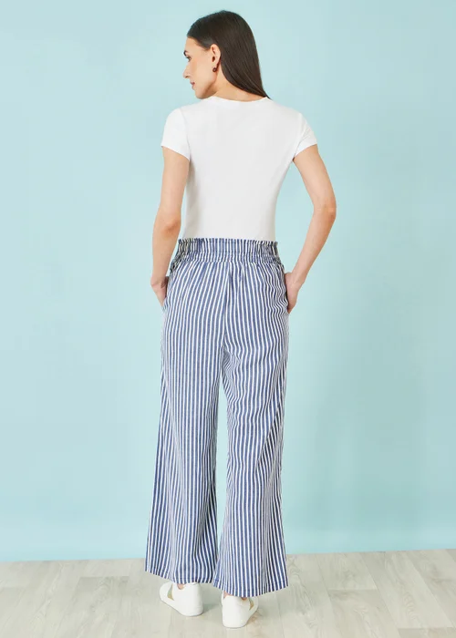 Yumi Blue Stripe Relaxed Trousers - 10 Image 2