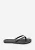 Where's That From Arrow Black Flip Flop Sandal With Contrast Stitch Detail - 8 Image 2