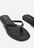 Where's That From Arrow Black Flip Flop Sandal With Contrast Stitch Detail - 8 Image 5