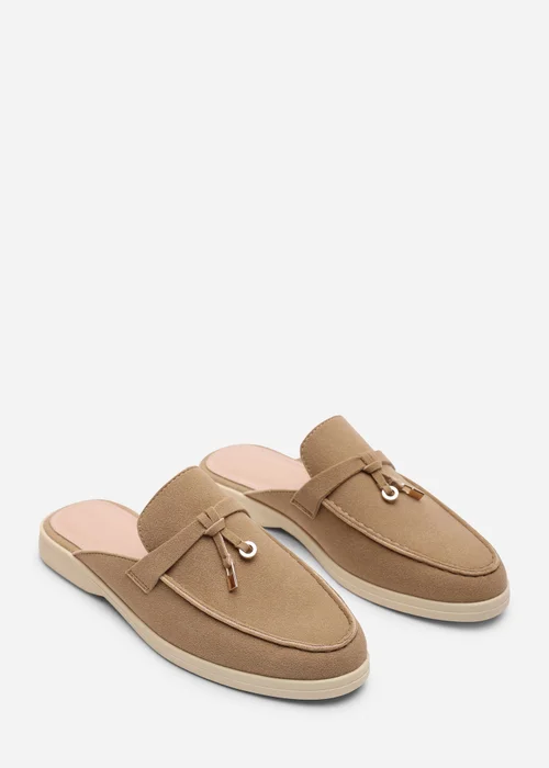 Where's That From Twilight Flat Slip On Loafer With Tassel Detail In Khaki - 5 Image 4
