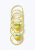 Muse 6 Pack Yellow Lemon Hair Bobbles - One Size Image 1
