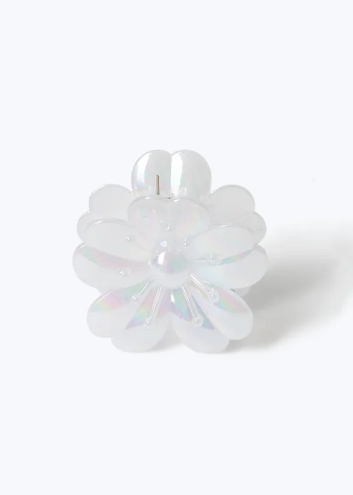 Muse White Flower Hair Claw Clip - One Size Image 1