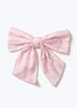 Muse Pink Stripe Bow Clip - One Size Image 1