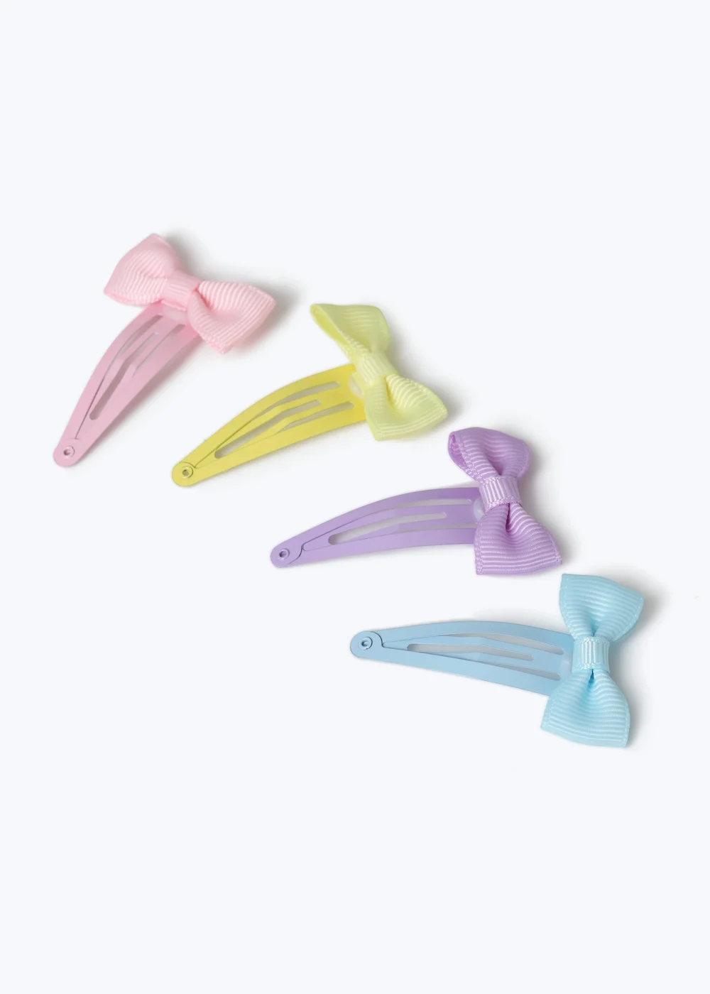 4 Pack Flitzy Multicoloured Bow Clips - One Size Image 2