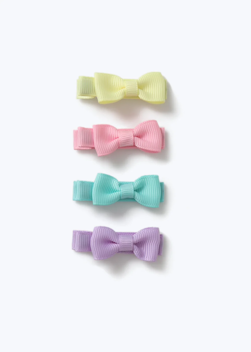 4 Pack Flitzy Pastel Bow Slide Clips - One Size Image 1