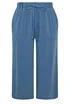 Yours Curve Mid Blue Chambray Culottes - 22-24 Image 5