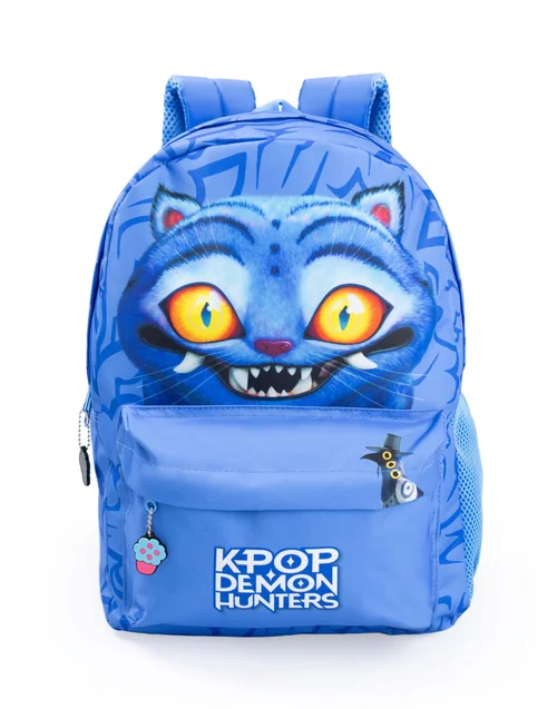 Vanilla Underground K-Pop Demon Hunters Unisex Kids Blue Derpy Tiger Backpack (One Size) - One Size Image 1