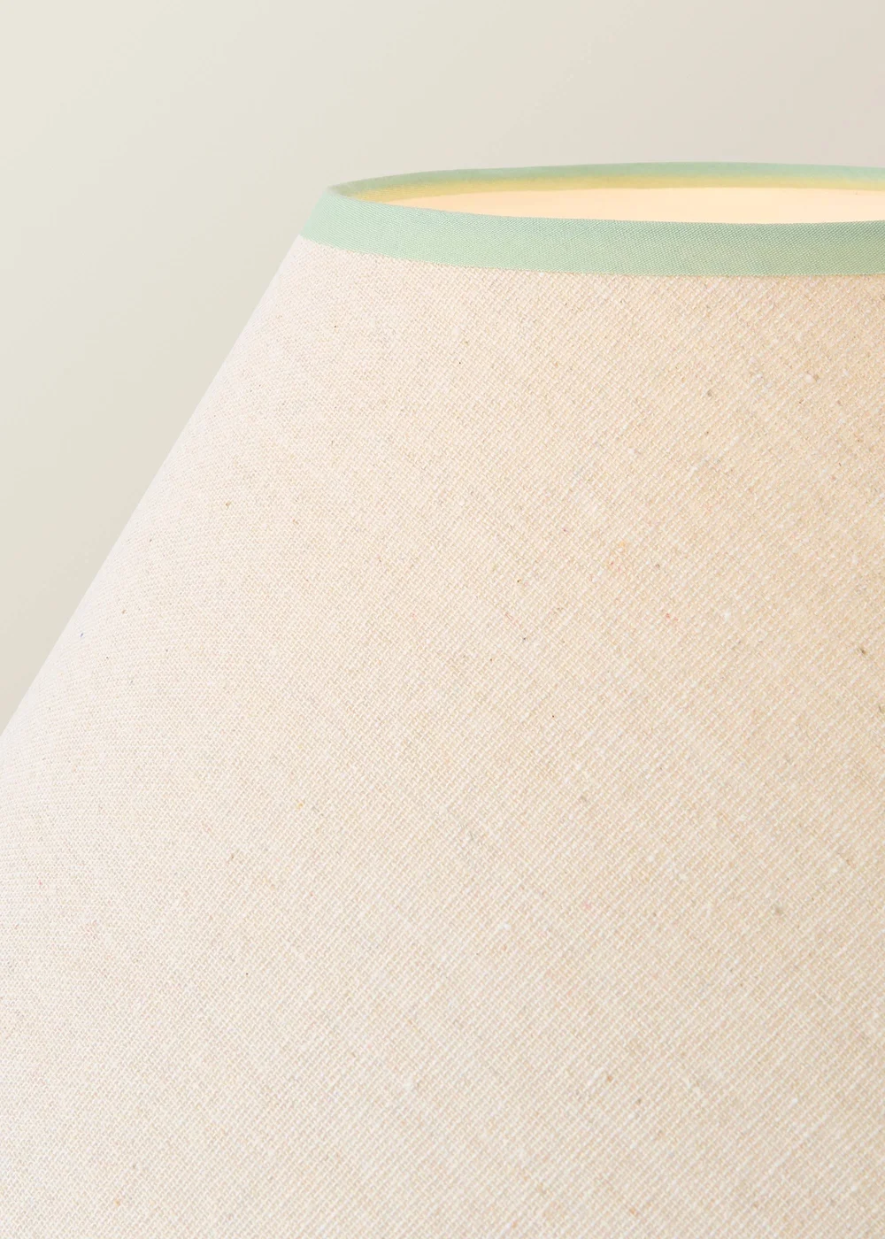 ValueLights Bobble Cream Floor Lamp with Green Trim Scallop Shade - One Size Image 3