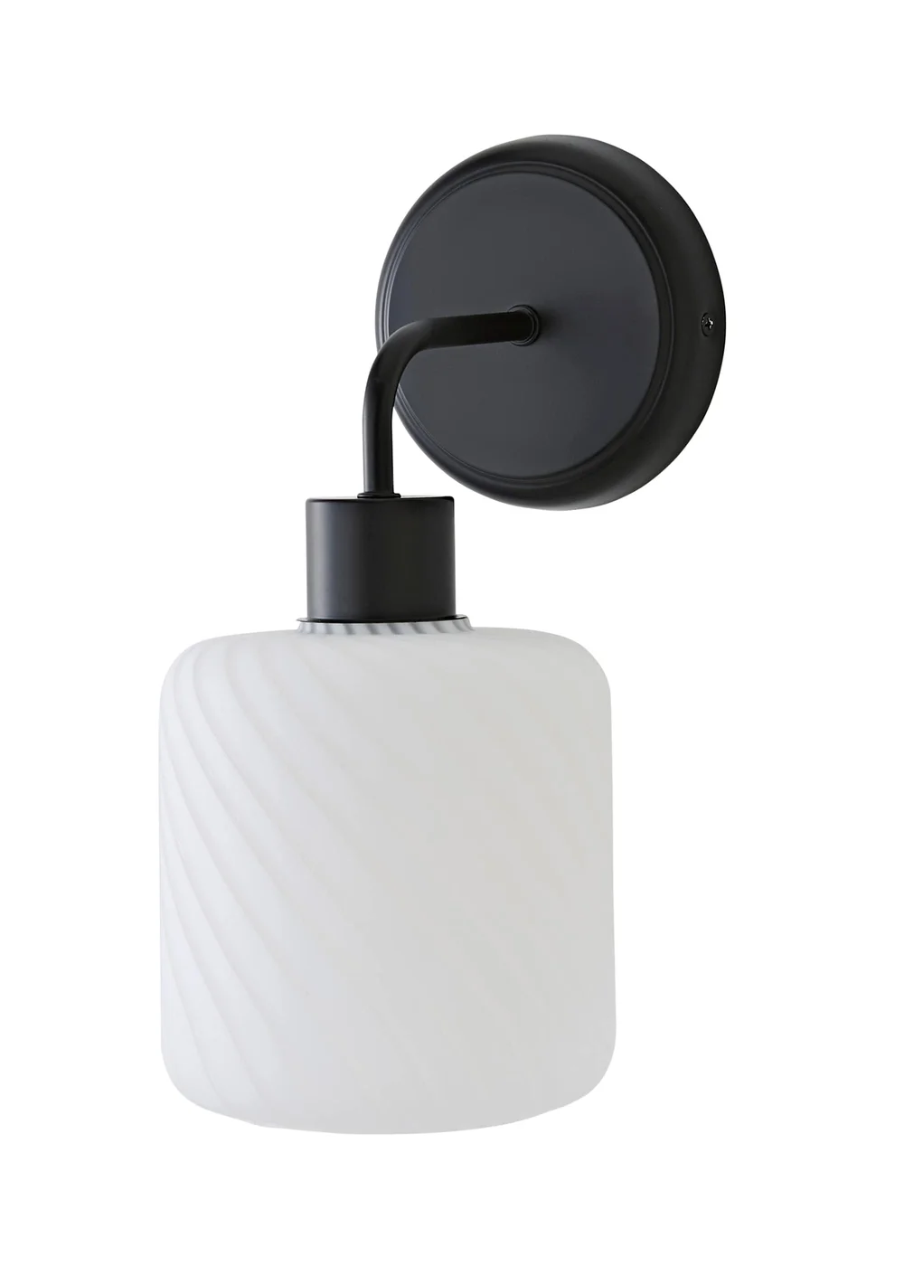 ValueLights Emery Frosted Swirl Matte Black Wall Light - One Size Image 5