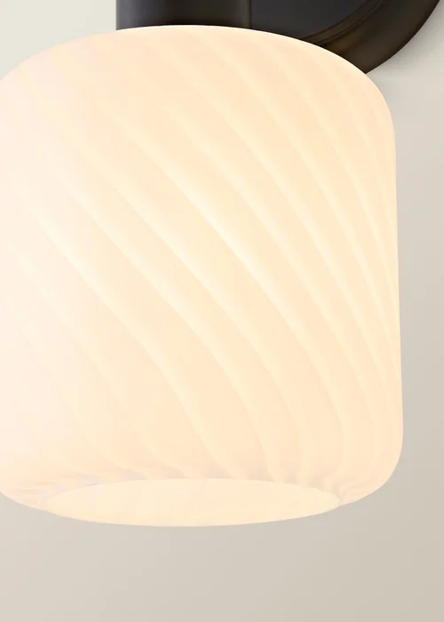 ValueLights Emery Frosted Swirl Matte Black Wall Light - One Size Image 4