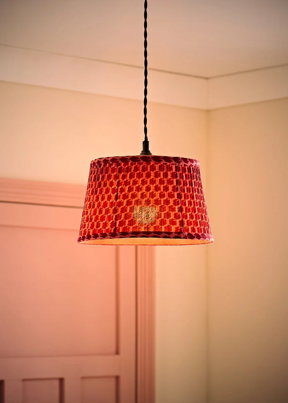 ValueLights Malina Double Pink Pleated Taper Shade Small - One Size Image 2