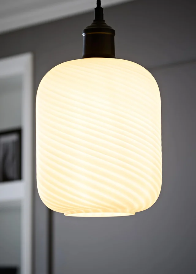 ValueLights Emery Frosted Oval Swirl Glass Shade