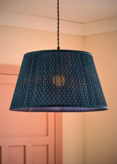 ValueLights Malina Double Teal Pleated Taper Shade Large - One Size Image 2