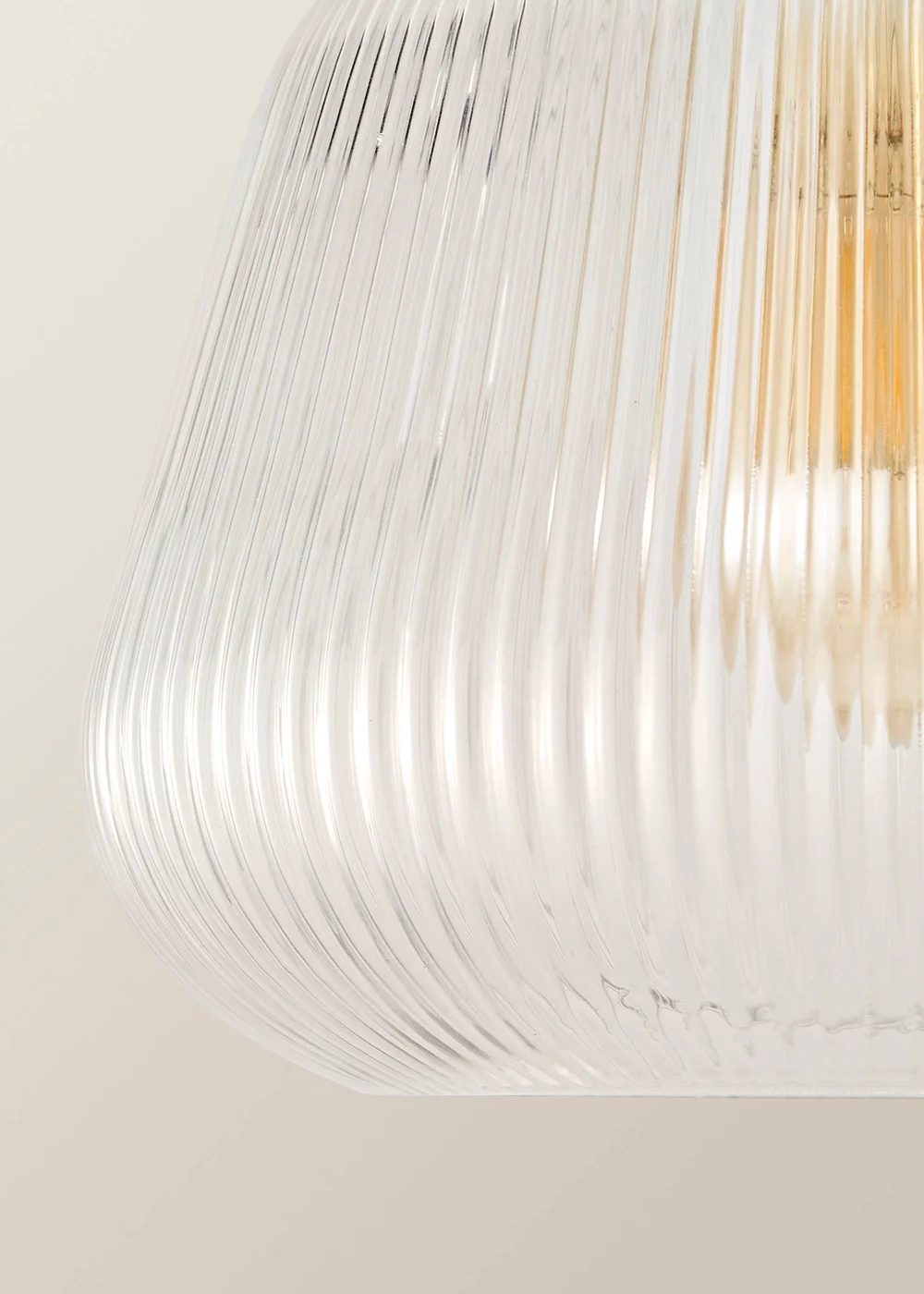 ValueLights Delora Ribbed Glass Bell Pendant Shade - One Size Image 4