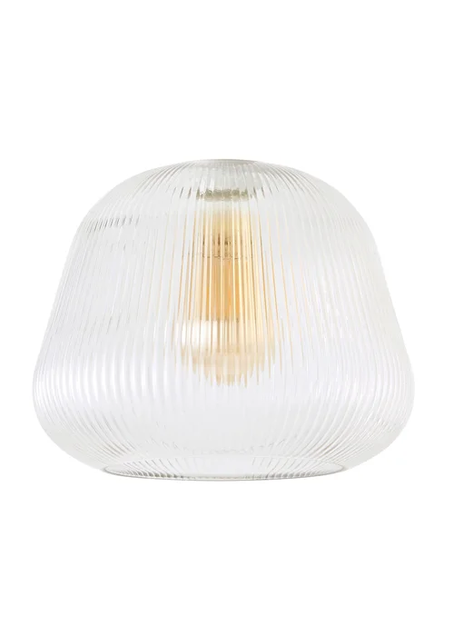 ValueLights Delora Ribbed Glass Bell Pendant Shade - One Size Image 5