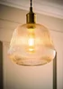 ValueLights Delora Ribbed Glass Bell Pendant Shade - One Size Image 2