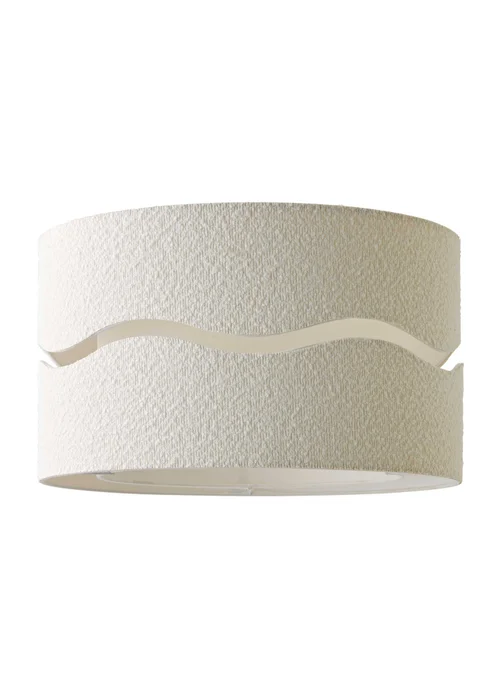 ValueLights Livie Extra Large Wave Boucle Shade (50cm) - One Size Image 5