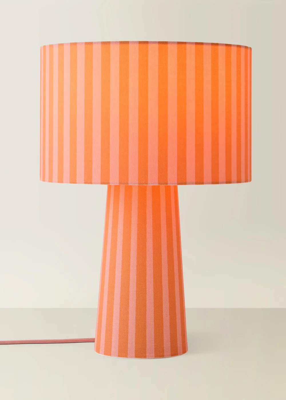 ValueLights Thorley Orange Stripe Table Lamp - One Size Image 3
