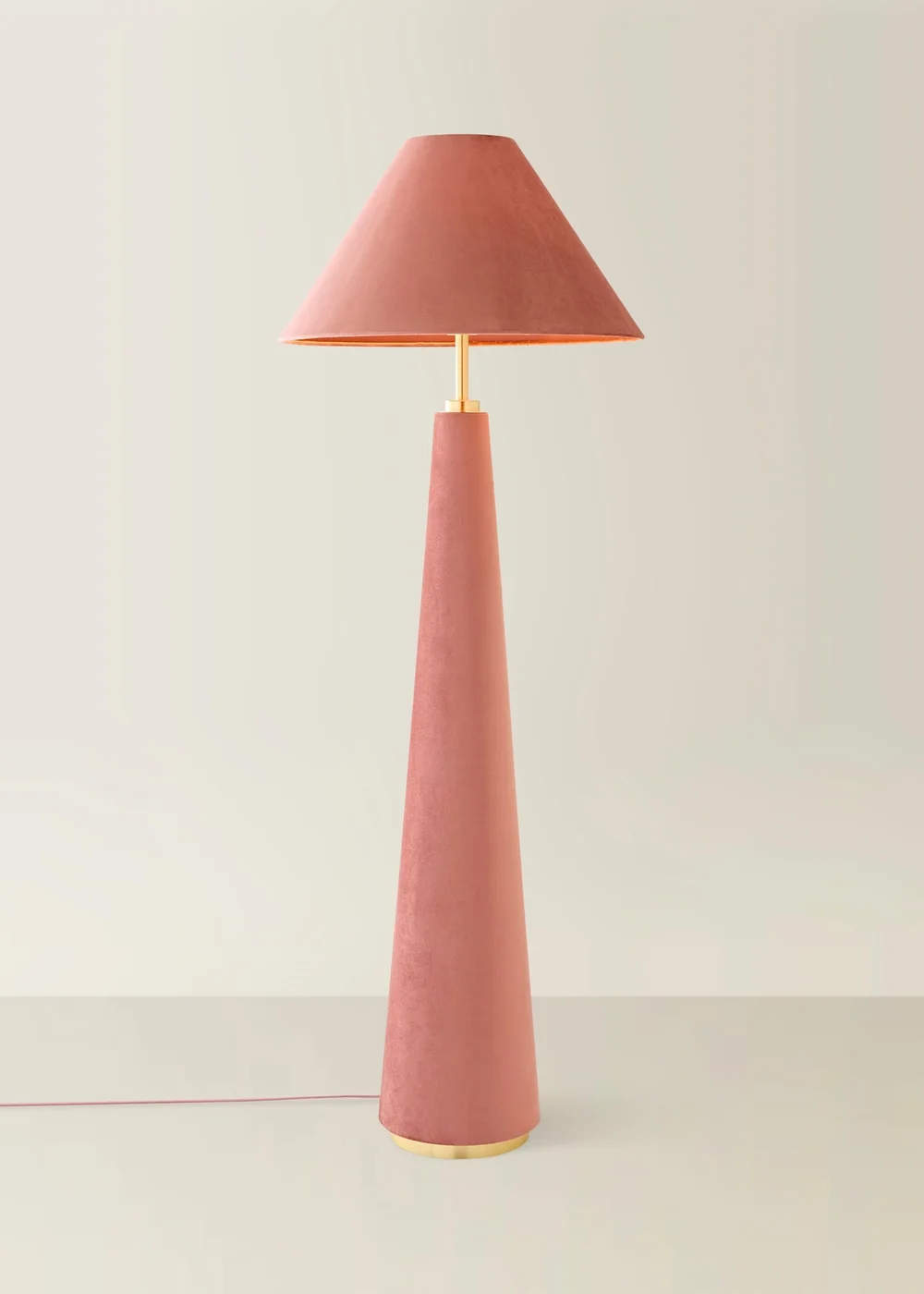 ValueLights Martha Pink Velvet Floor Lamp - One Size Image 3