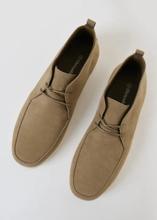 Threadbare Beige Faux Suede Moccasin Boots - 9 Image 3