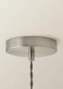 ValueLights Delora Brushed Chrome Ribbed Glass Ceiling Light - One Size Image 4