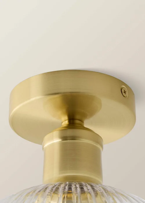 ValueLights Maddison Brushed Gold Flush Ceiling Light - One Size Image 6