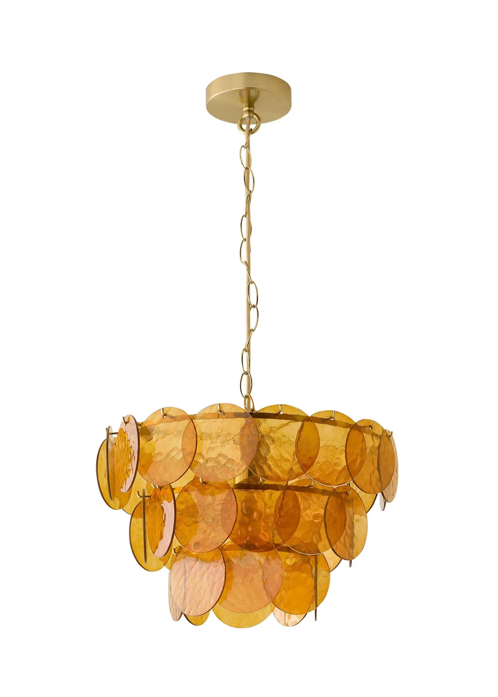 ValueLights Juliette Orange 3 Tier Disc Chandelier Ceiling Light - One Size Image 5