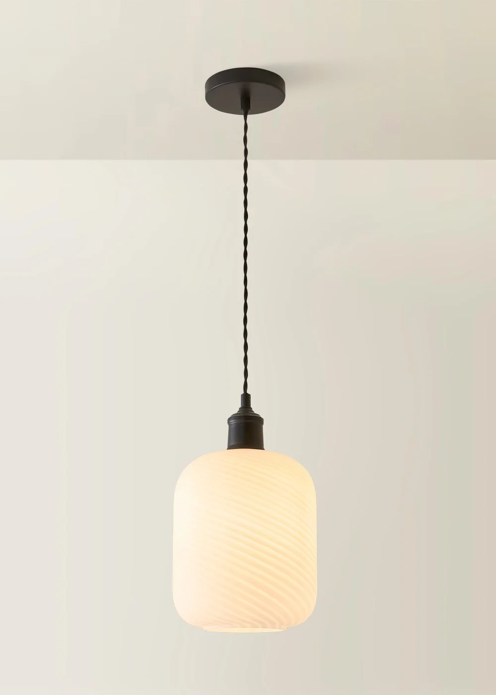 ValueLights Emery Frosted Swirl Matte Black Ceiling Light - One Size Image 3