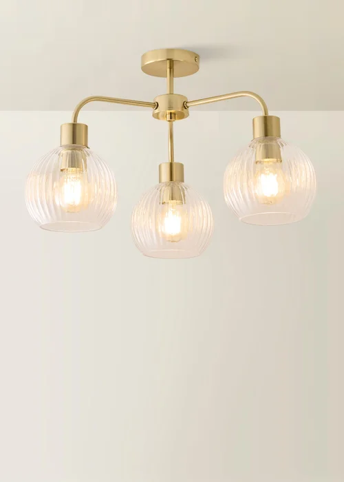 ValueLights Maddison Brushed Gold Multi Arm Ceiling Light - One Size Image 3