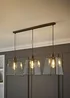 ValueLights Susie Antique Brass 3 Drop Diner Ceiling Light - One Size Image 1