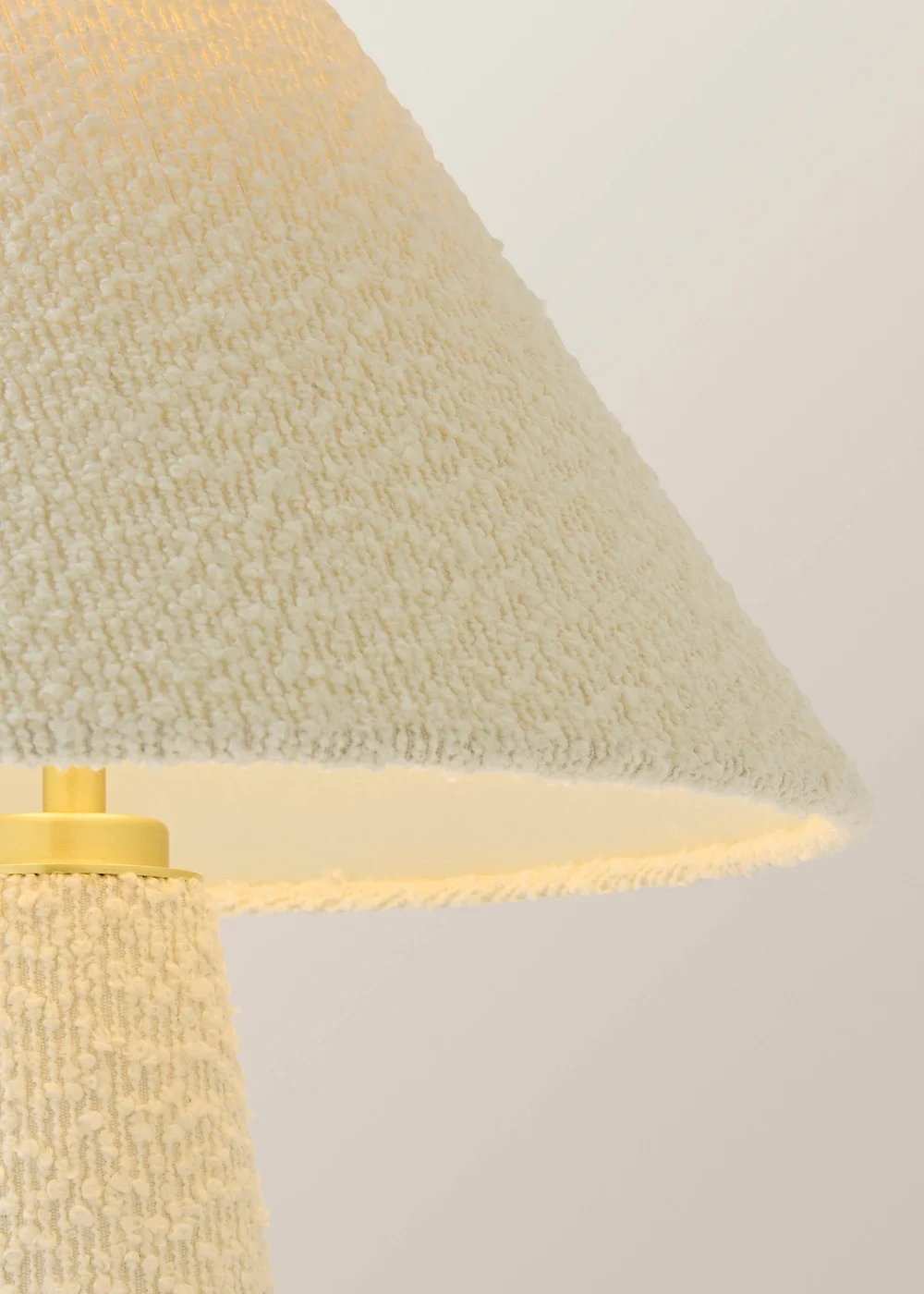 ValueLights Martha Cream Boucle Table Lamp - One Size Image 4