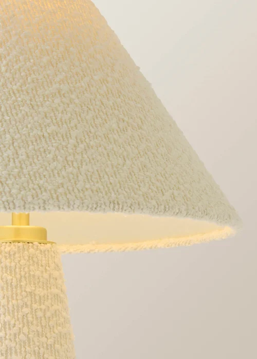 ValueLights Martha Cream Boucle Table Lamp - One Size Image 4