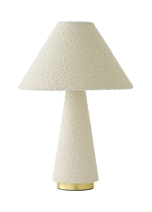 ValueLights Martha Cream Boucle Table Lamp - One Size Image 5