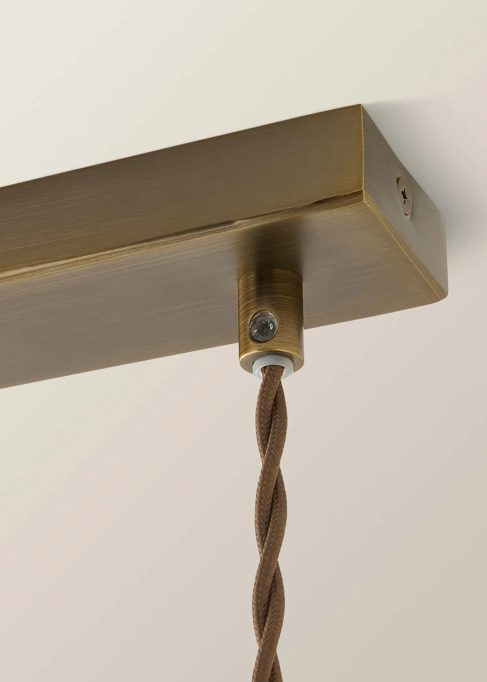 ValueLights Cheltenham Ribbed Glass Brushed Brass 3 Drop Diner Ceiling Light - One Size Image 4