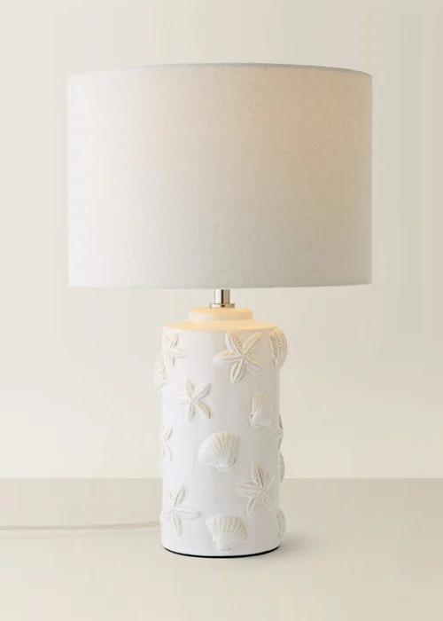 ValueLights Selene Embossed Seashell Table Lamp - One Size Image 3